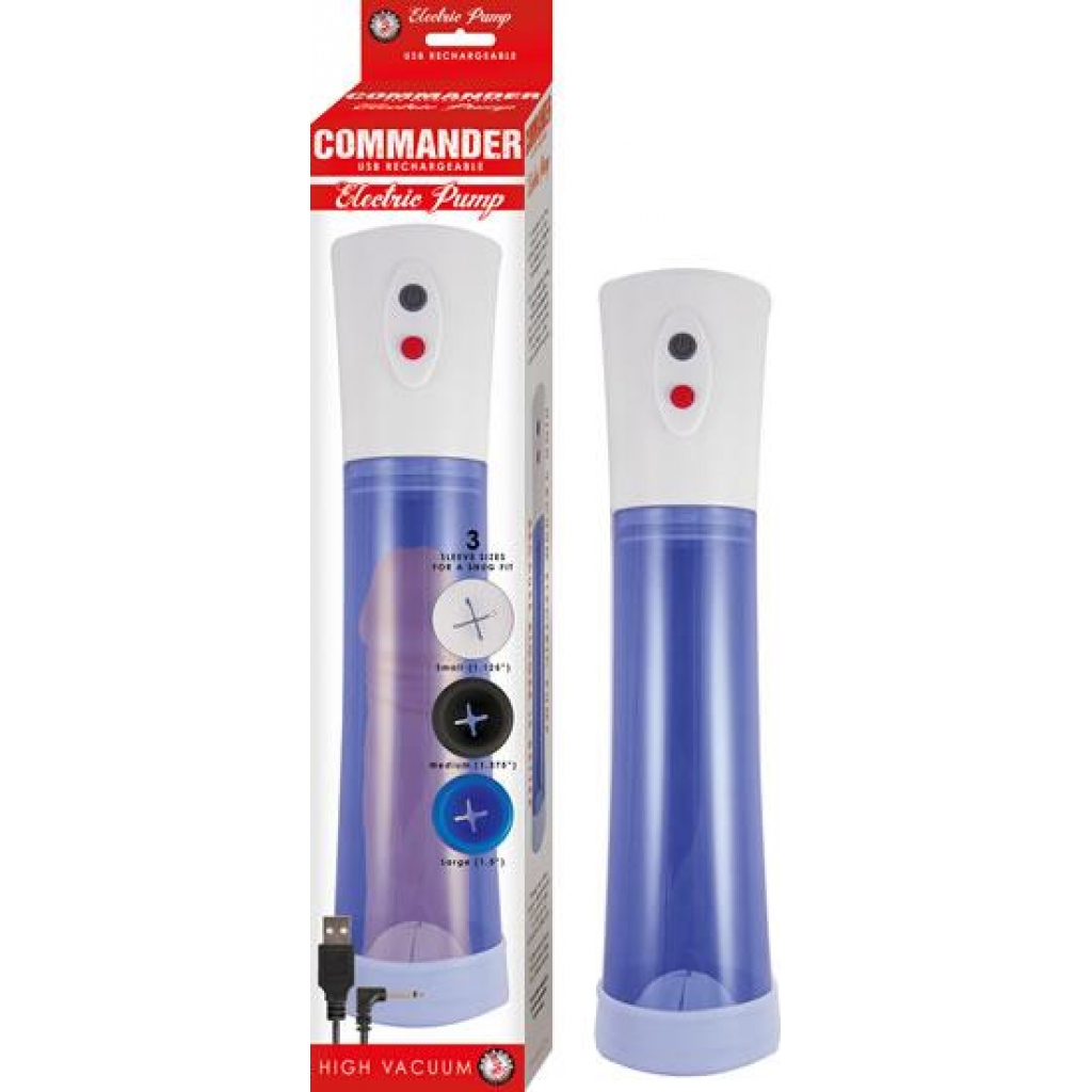 Commander Electric Pump Blue - Penis Pumps