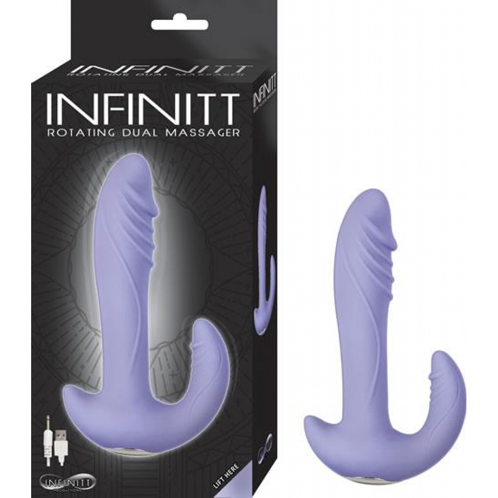 Infinitt Rotating Dual Massager Lavender - G-Spot Vibrators Clit Stimulators