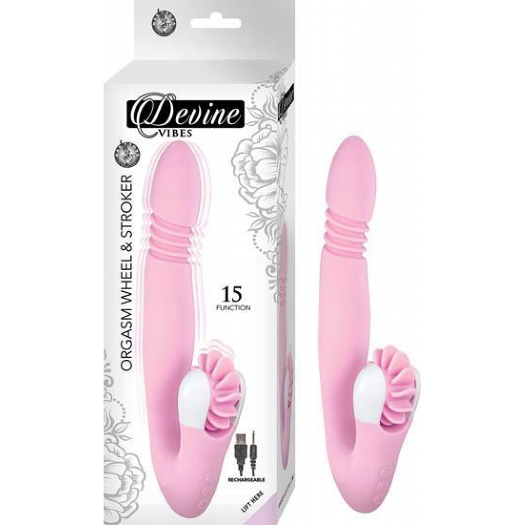 Devine Vibes Orgasm Wheel & Stroker Pink - Rabbit Vibrators