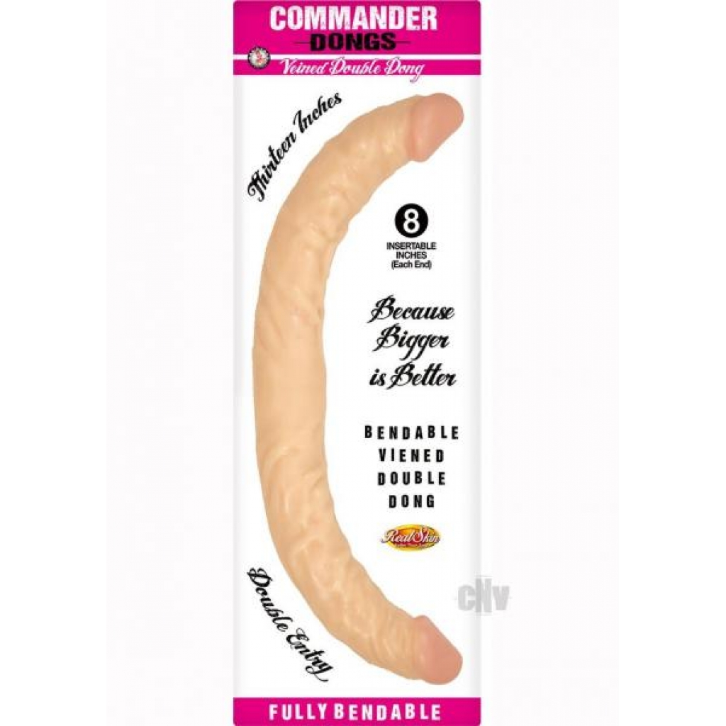 Commander Dongs Veined Double Dong - Double Dildos