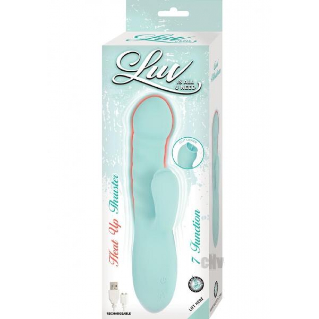 Luv Heat Up Thruster Aqua - Rabbit Vibrators