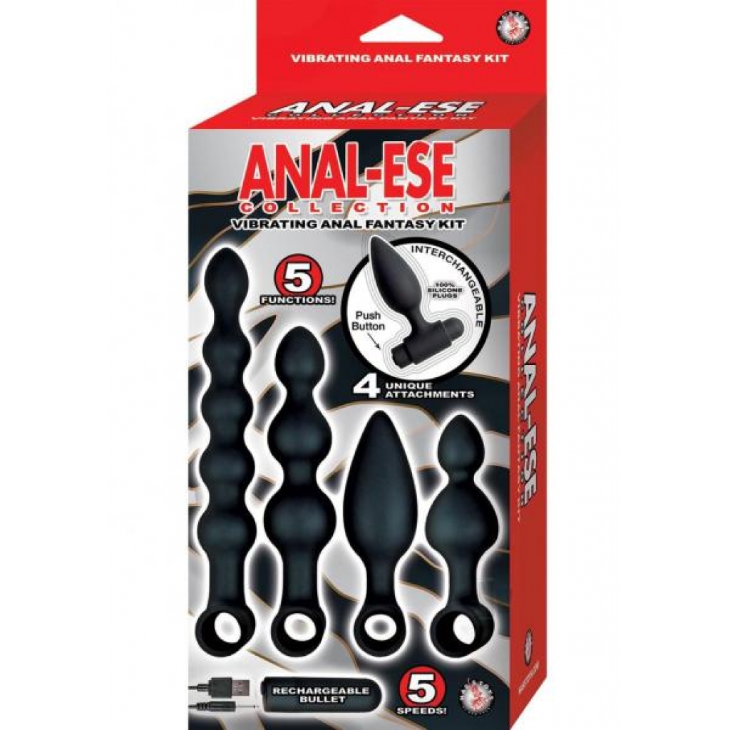 Anal Ese Coll Vibe Anal Fantasy Kit Blk - Anal Beads