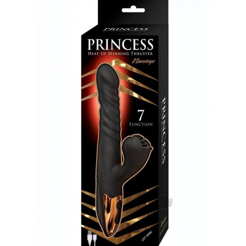 Princess Heat Up Spin Thruster Black - Rabbit Vibrators