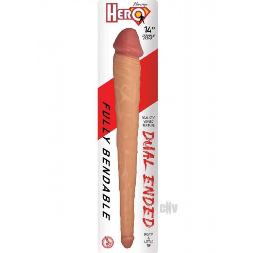 Hero Double Dong 14 White - Double Dildos