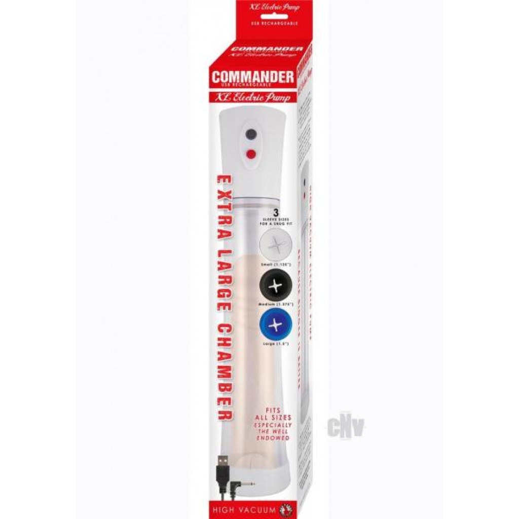 Commander Xl Electric Pump White - Penis Pumps