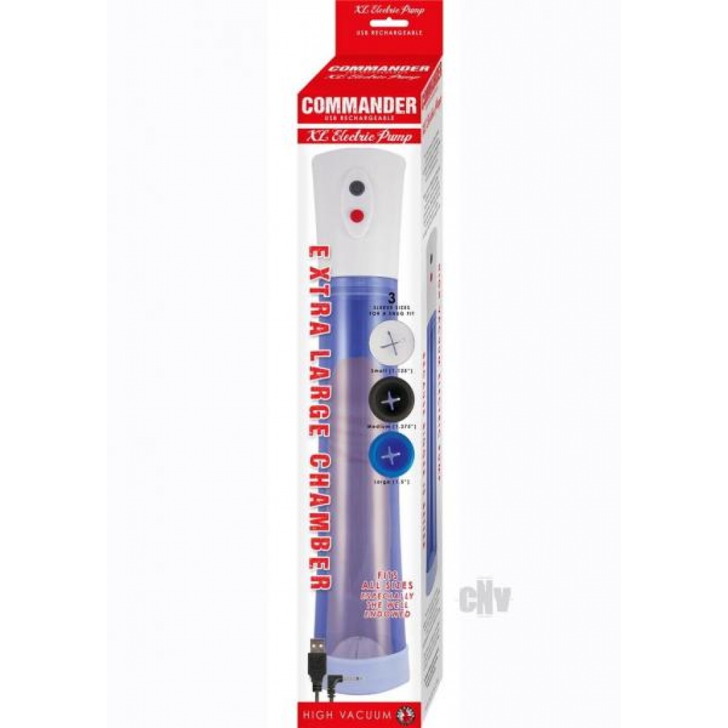 Commander Xl Electric Pump Blue - Penis Pumps