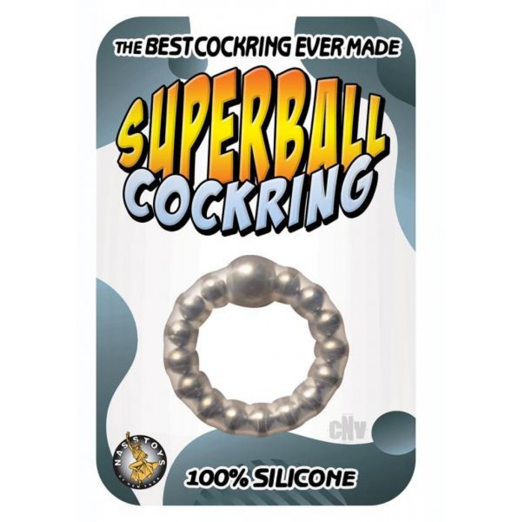 Superball Cockring Clear - Stimulating Penis Rings