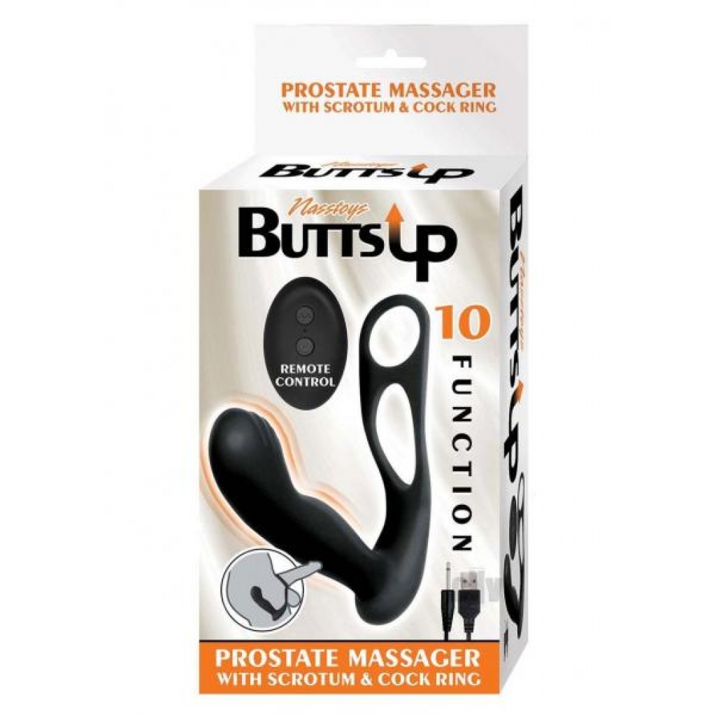 Butts Up P-massage W/ C-ring  Black - Prostate Toys