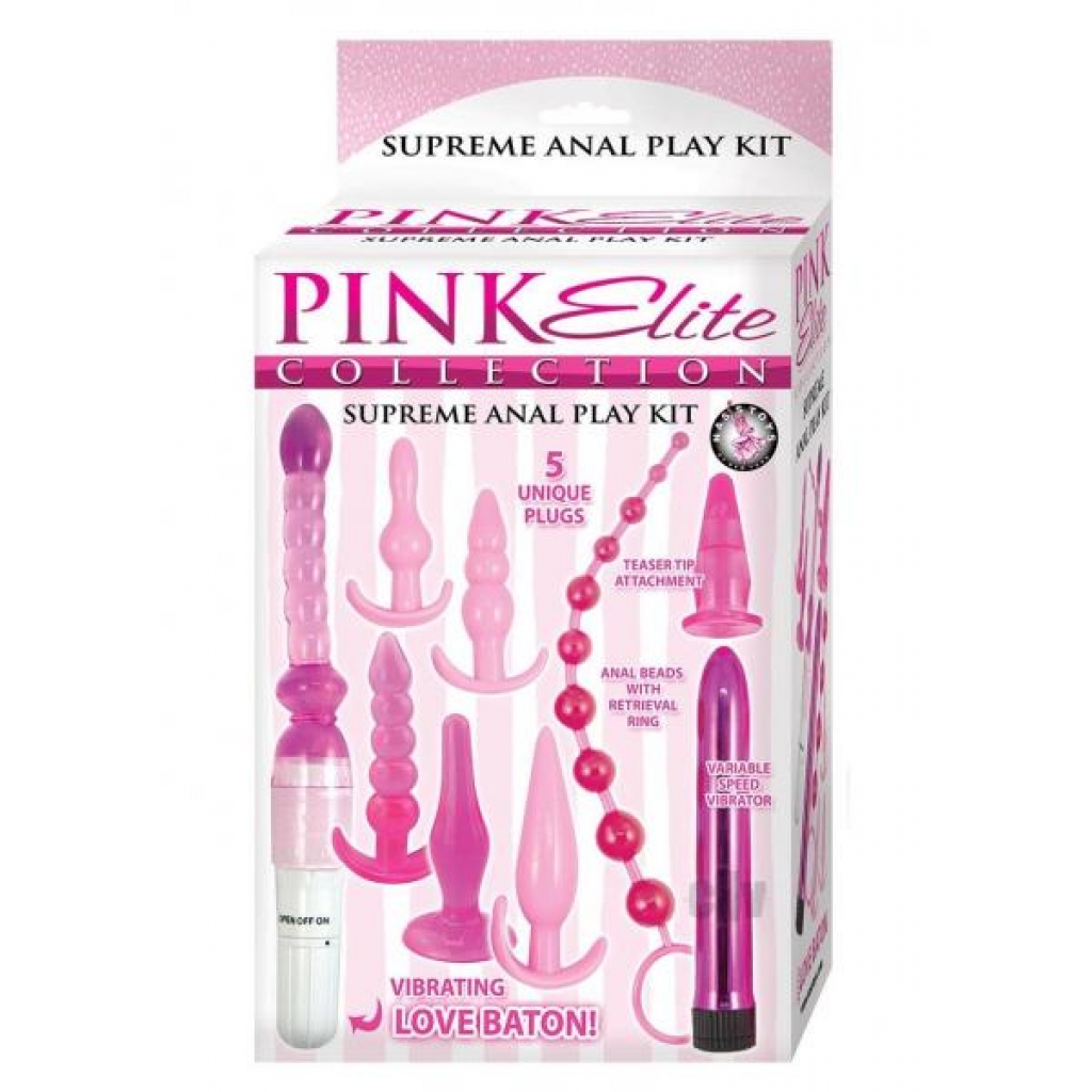 Pink Elite Coll Supreme Anal Play Kit - Anal Trainer Kits