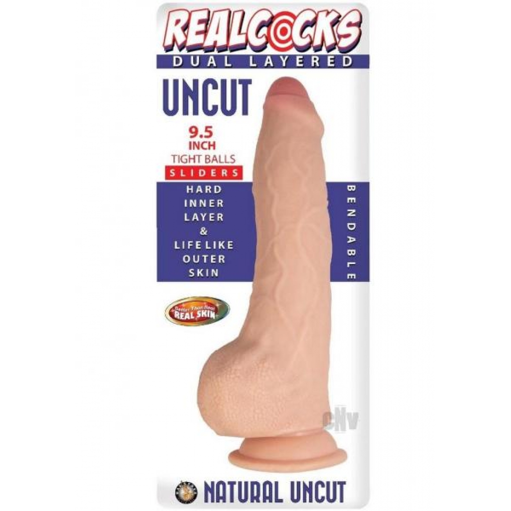 Realcocks Dual Layer Uncut Balls 9.5 Wht - Huge Dildos