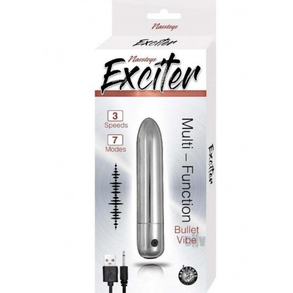 Exciter Multi Function Bullet Silver - Bullet Vibrators