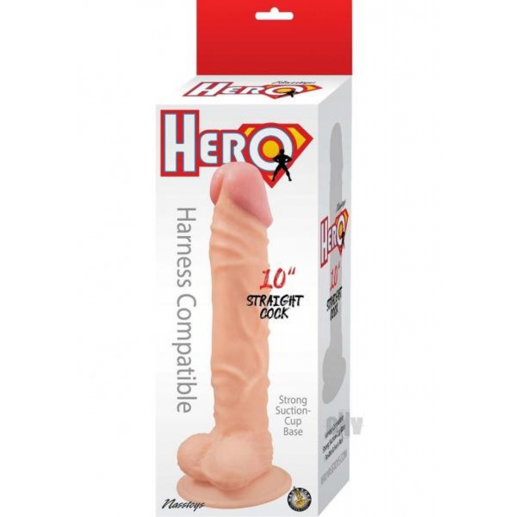 Hero Straight Cock 10 White - Double Dildos