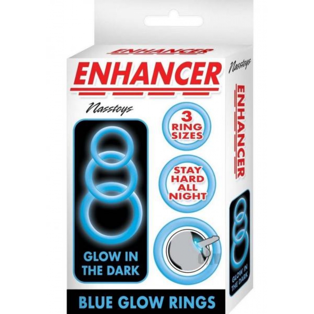 Enhancer Glow Rings Blue - Cock Ring Trios