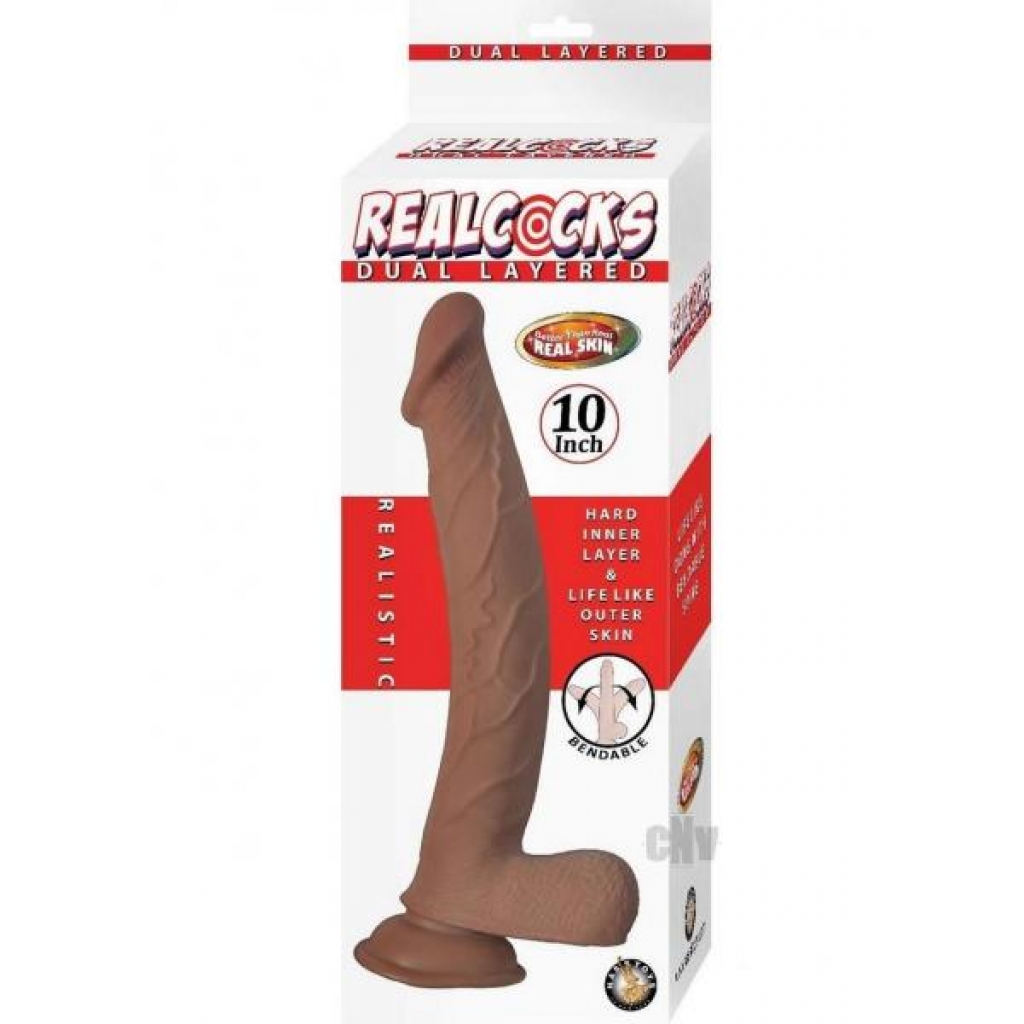 Realcocks Dual Layered 10 Brown - Huge Dildos