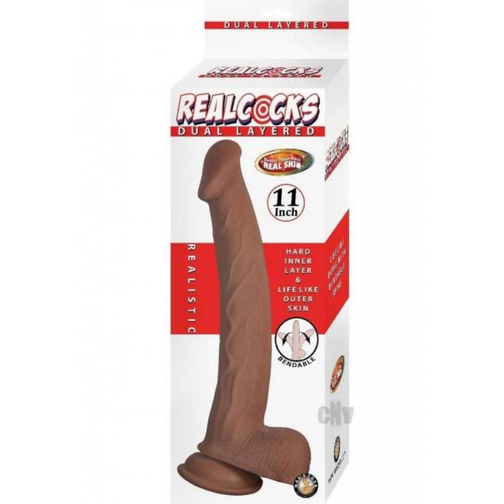 Realcocks Dual Layered 11 Brown - Huge Dildos