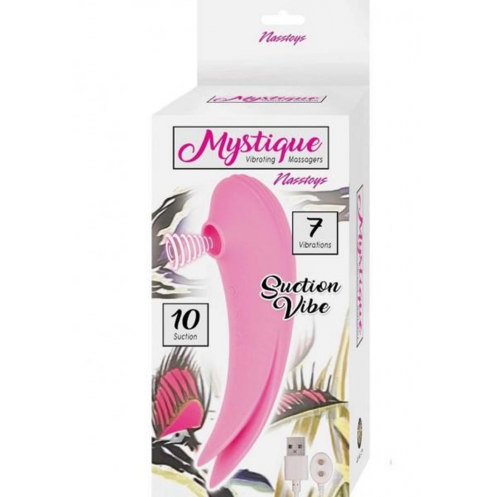 Mystique Vibe Massager Suction Pink - Clit Suckers & Oral Suction