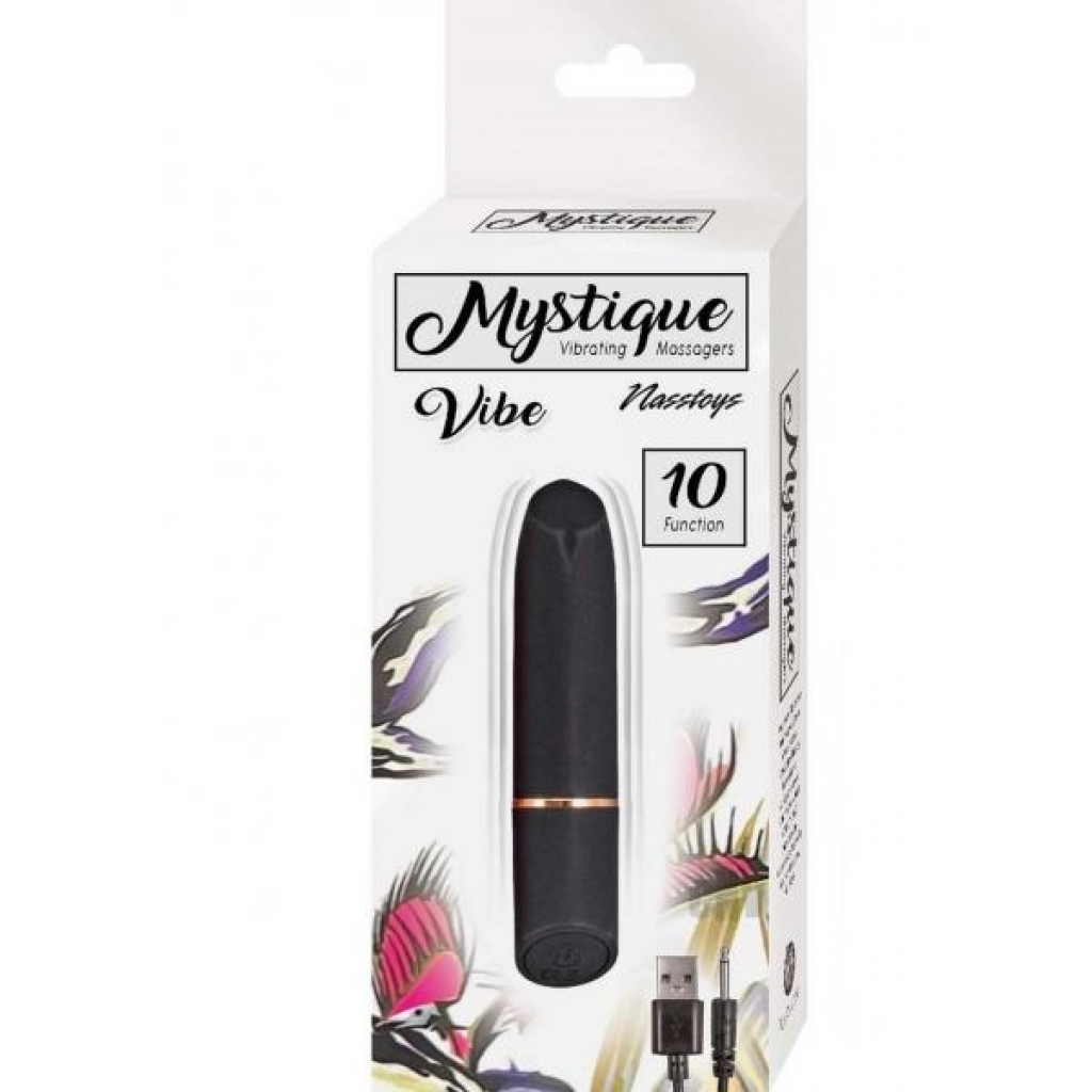 Mystique Vibrating Massager Black - Bullet Vibrators