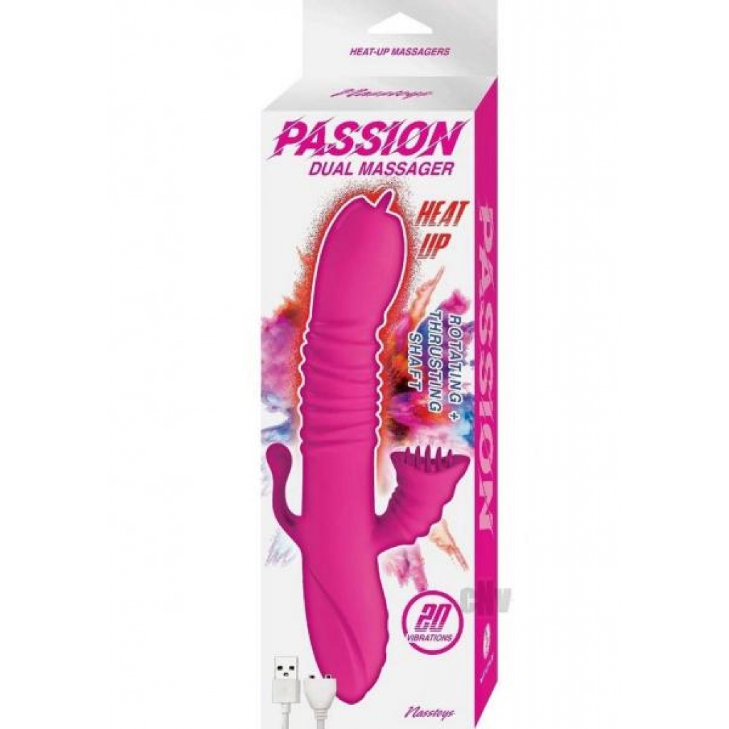 Passion Dual Massager Heat Up Pink - Rabbit Vibrators