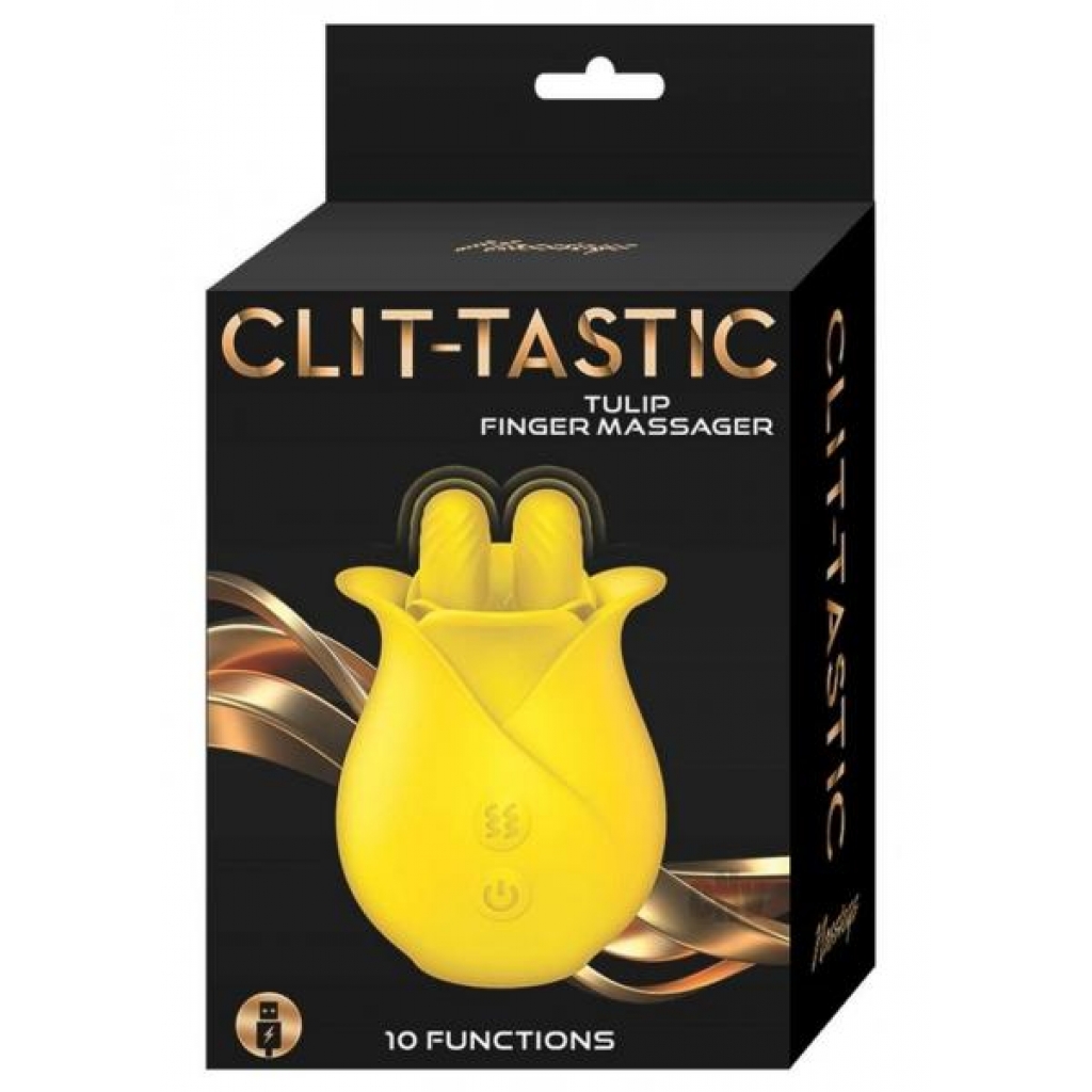 Clit Tastic Tulip Finger Massager Ylw - Clit Cuddlers