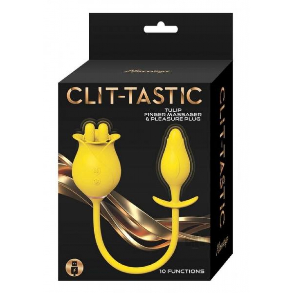 Clit Tastic Tulip / Pleasure Plug Ylw - Anal Plugs