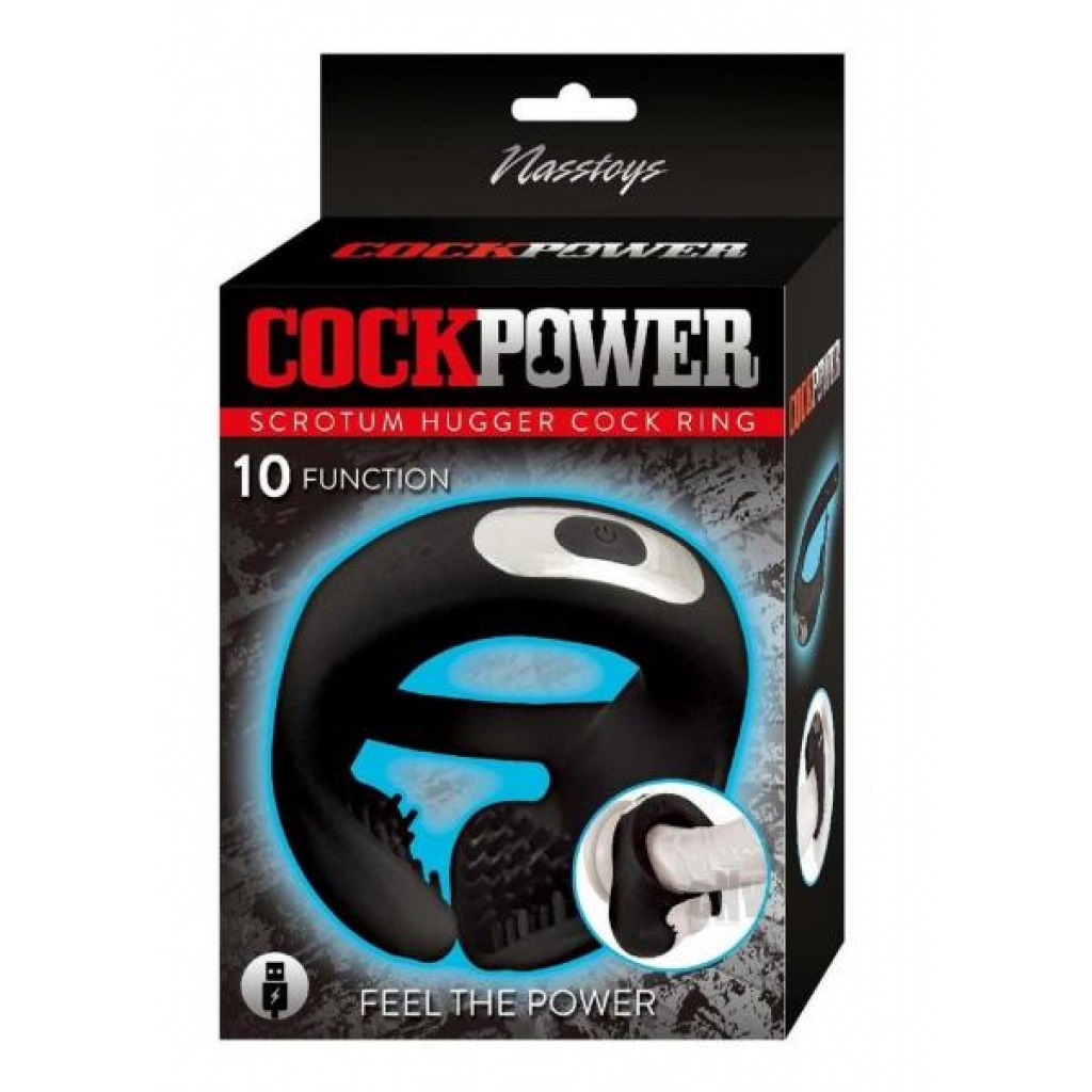 Cockpower Scrotum Hugger Blk - Stimulating Penis Rings