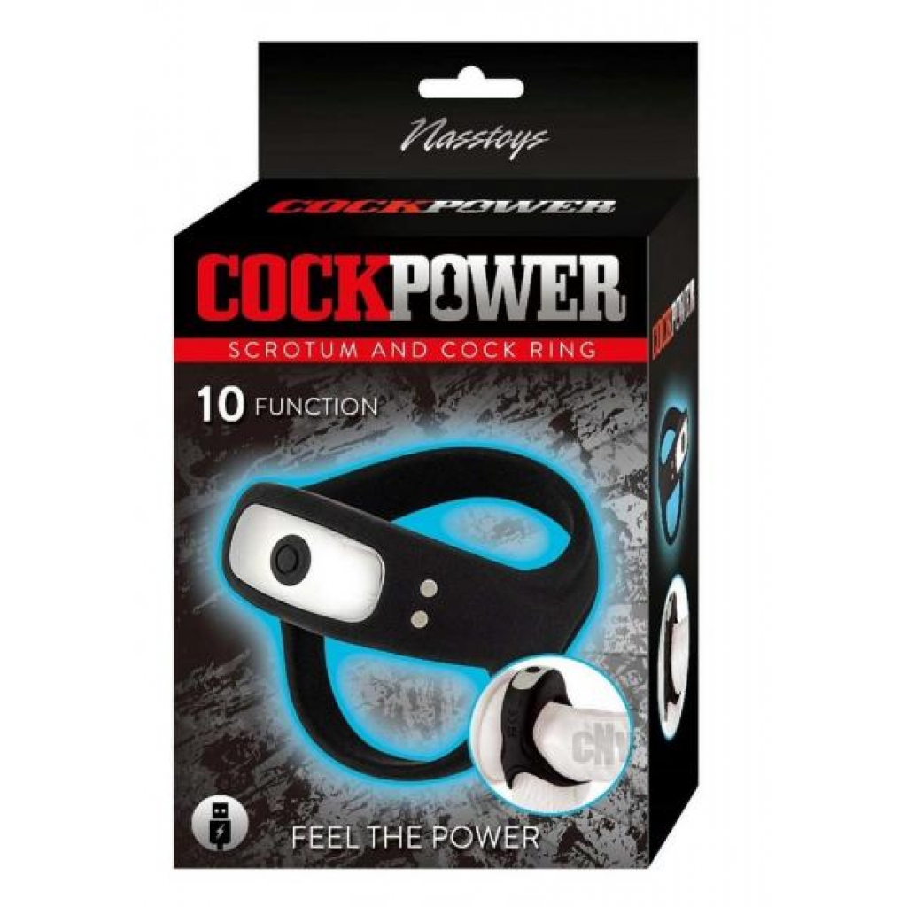 Cockpower Scrotum/cock Ring Blk - Mens Cock & Ball Gear