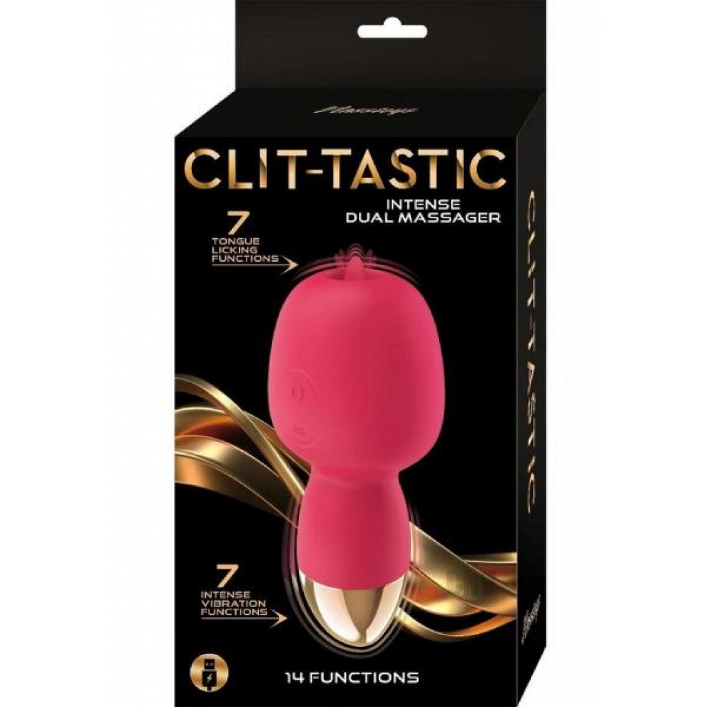 Clit Tastic Intense Dual Massager Crl - Palm Size Massagers