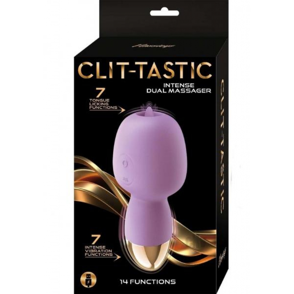 Clit Tastic Intense Dual Massager Lav - Palm Size Massagers