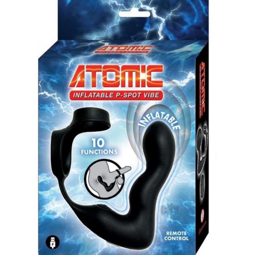 Atomic Inflatable Pspot Vibe Blk - Prostate Toys