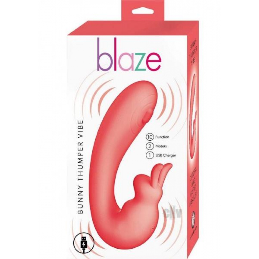 Blaze Bunny Thumper Vibe Coral - Rabbit Vibrators