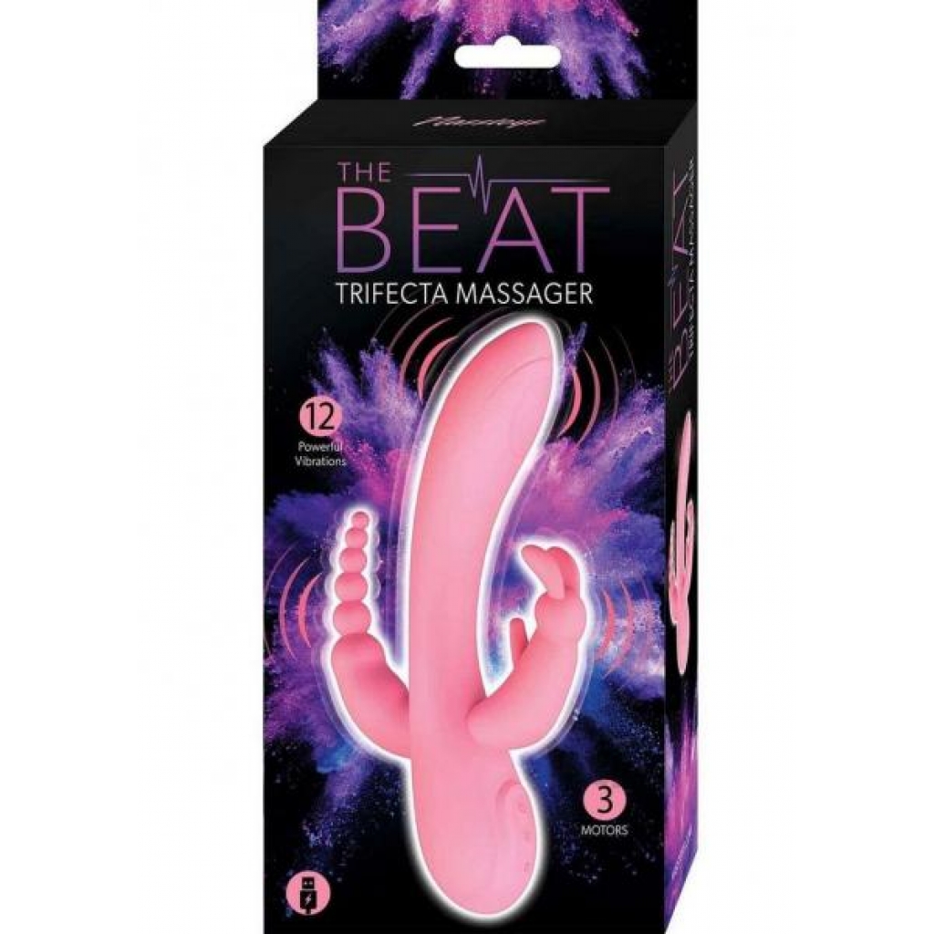 The Beat Trifecta Massager Pink - G-Spot Vibrators Clit Stimulators