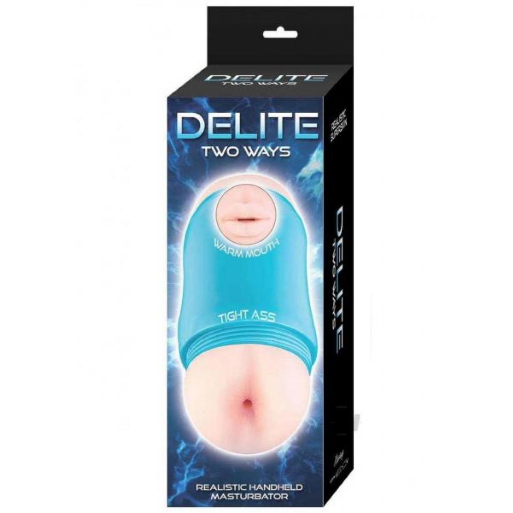 Delite Two Ways Mouth Ass Vanilla - Anal Masturbators