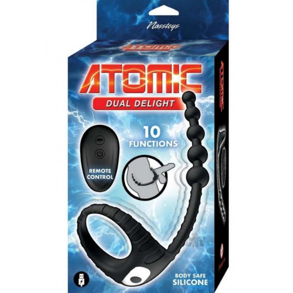 Atomic Dual Delight Black - Stimulating Penis Rings