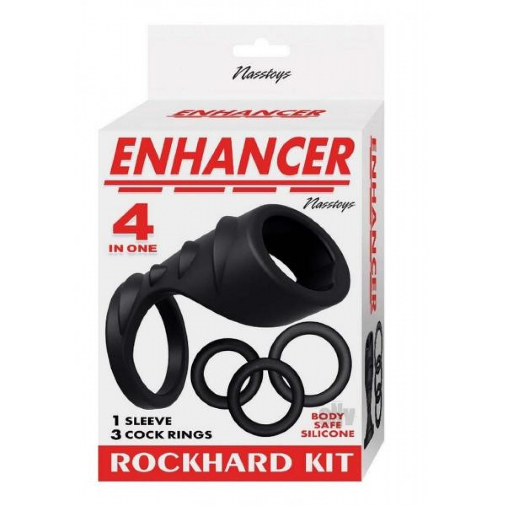 Enhancer Rockhard Kit Black - Stimulating Penis Rings