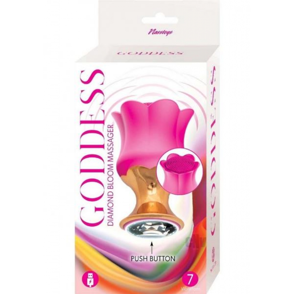 Goddess Diamond Bloom Massager Fushcia - Palm Size Massagers