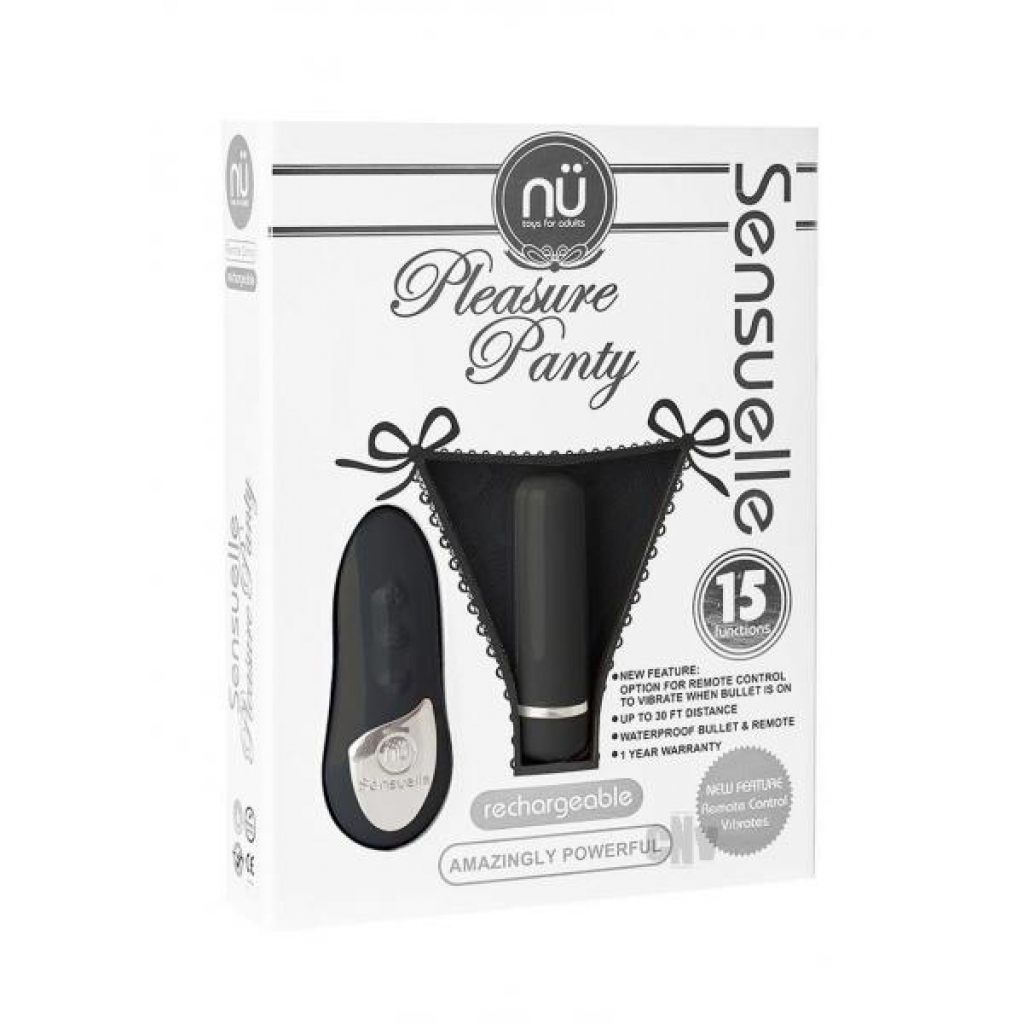 Sensuelle Pleasure Panty R/c Bullet Bk - Vibrating Panties