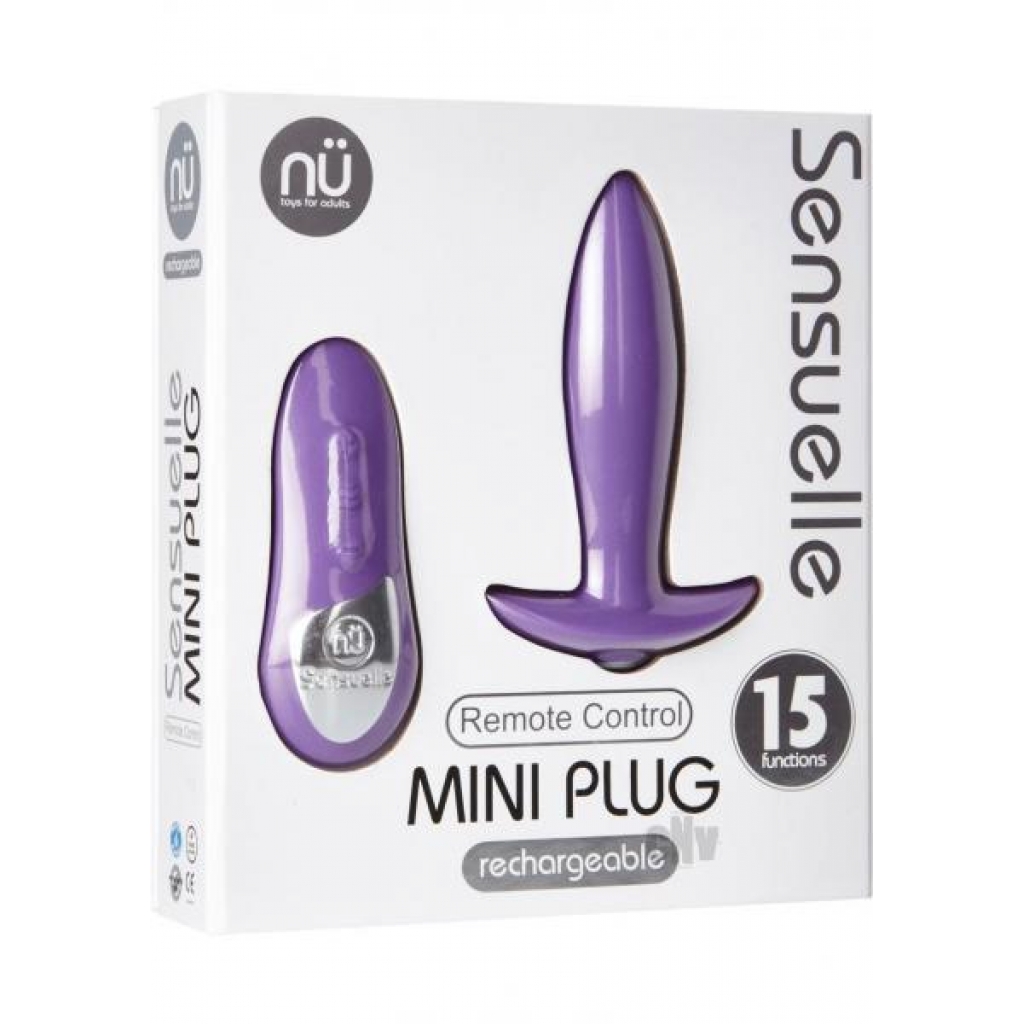 Sensuelle Remote Control Mini Plug Purp - Anal Plugs