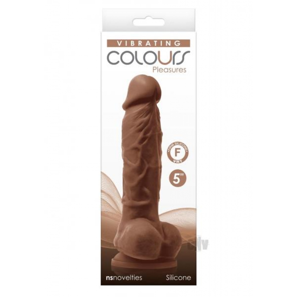 Colours Pleasures Dildo Vibe 5 Brown - Realistic