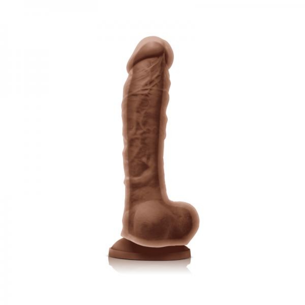 Colours Dual Density 8 inches Brown Dildo - Realistic Dildos & Dongs