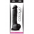 Colours Pleasures 8 inches Silicone Dildo - Black - Realistic Dildos & Dongs