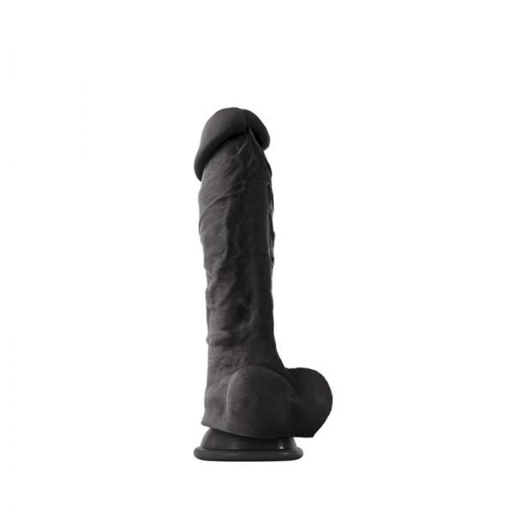 Coloursoft 8 inches Soft Dildo Black - Realistic Dildos & Dongs