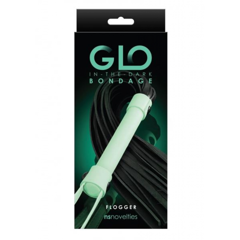 Glo Bondage Flogger Green - Floggers