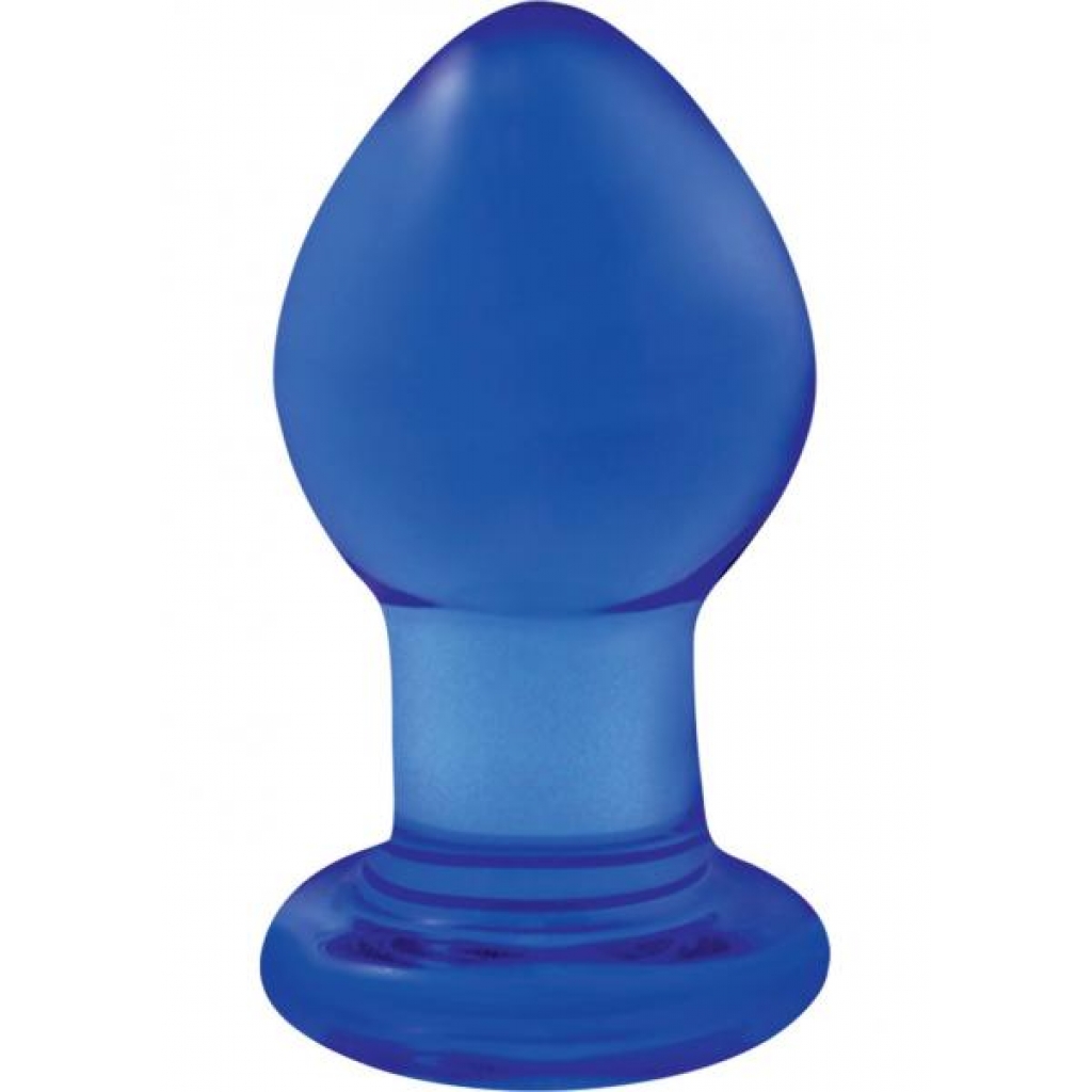 Crystal Premium Glass Plug Blue Small - Anal Plugs