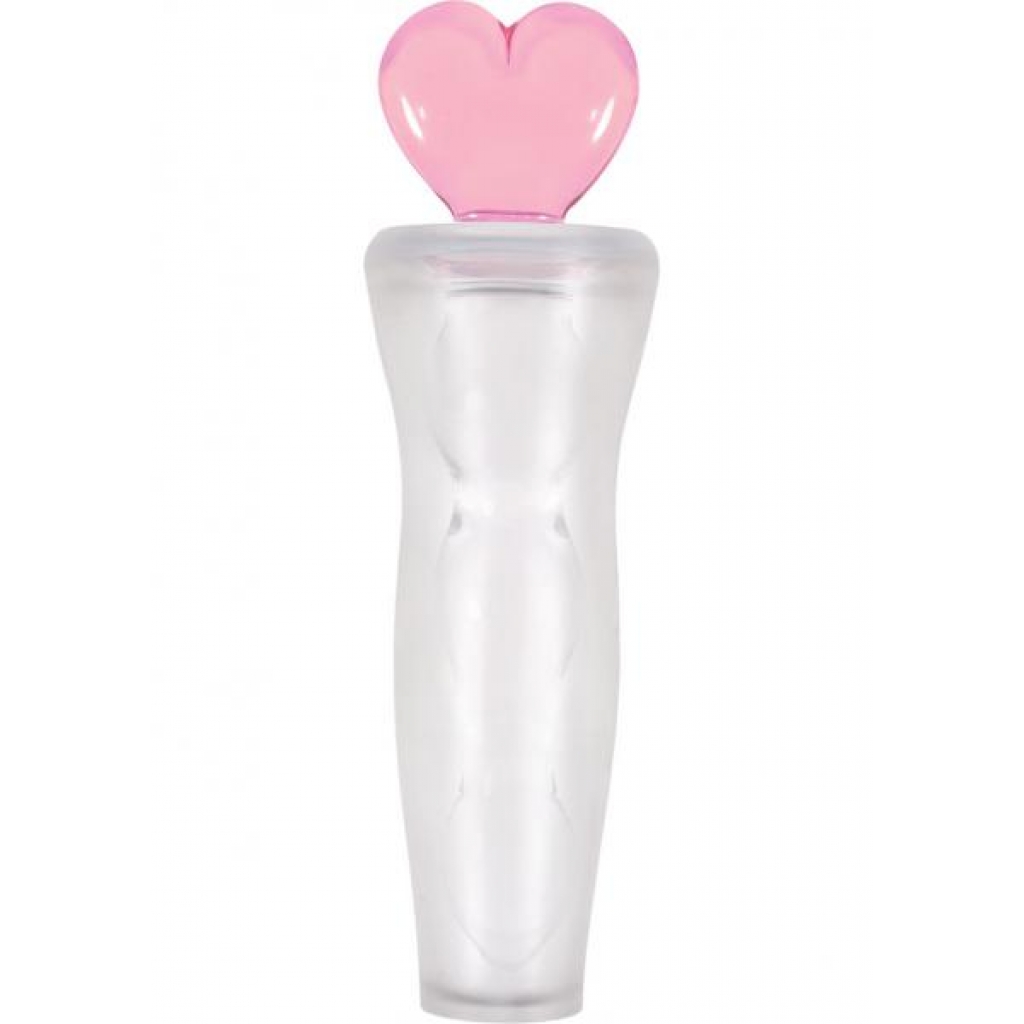 Crystal Heart of Glass Wand & Vase - Pink