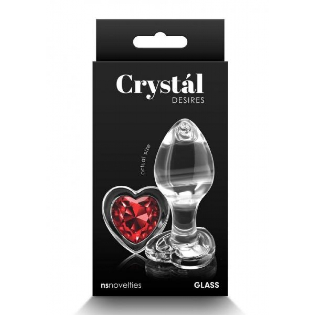 Crystal Desires Red Heart Medium - Anal Plugs