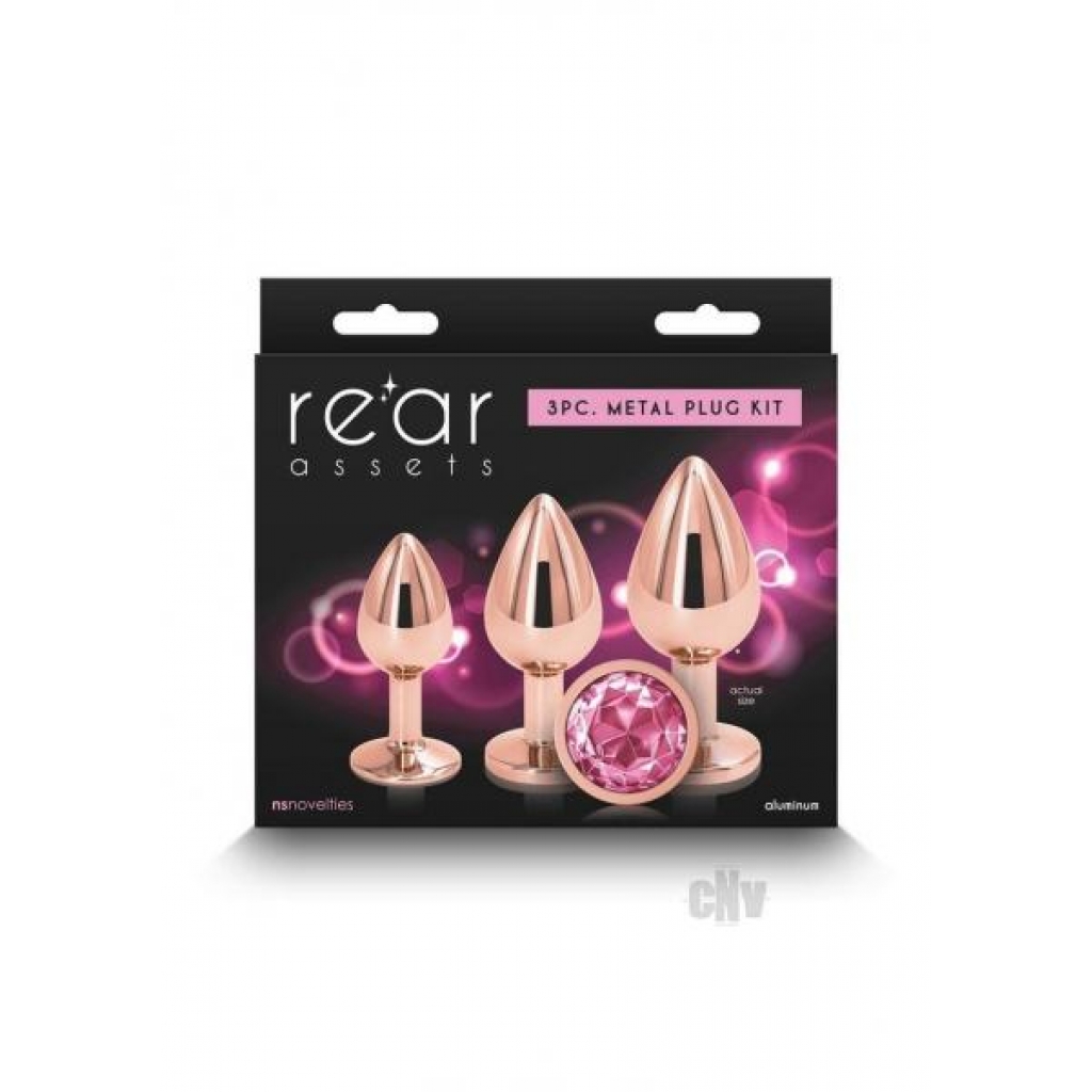 Rear Assets Trainer Kit Rose Gold/pink - Anal Trainer Kits