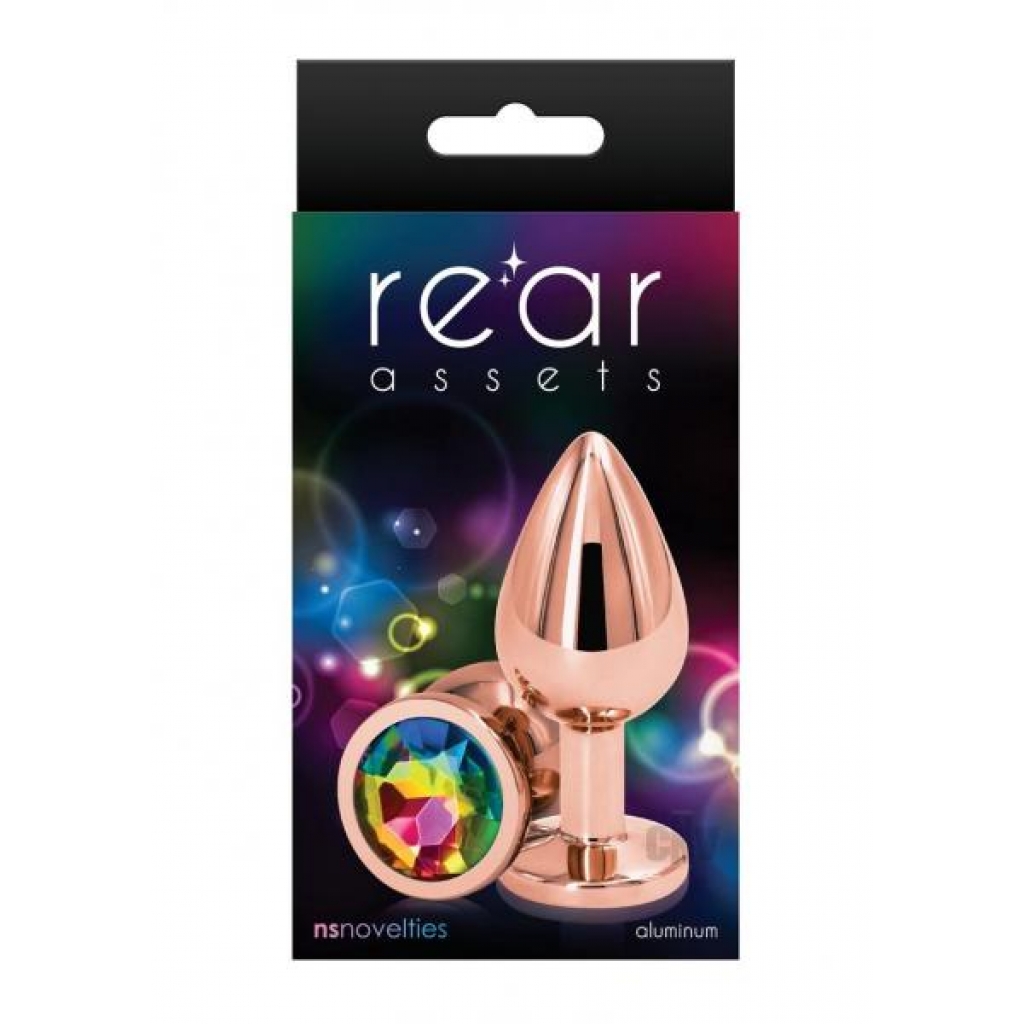 Rear Assets Rose Gold Med Rainbow - Anal Plugs