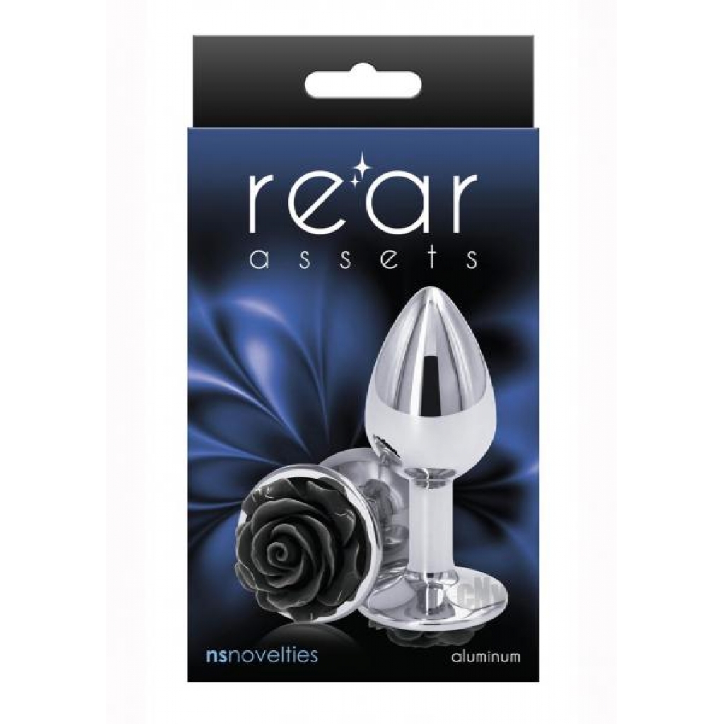 Rear Assets Rose Small Black - Anal Plugs