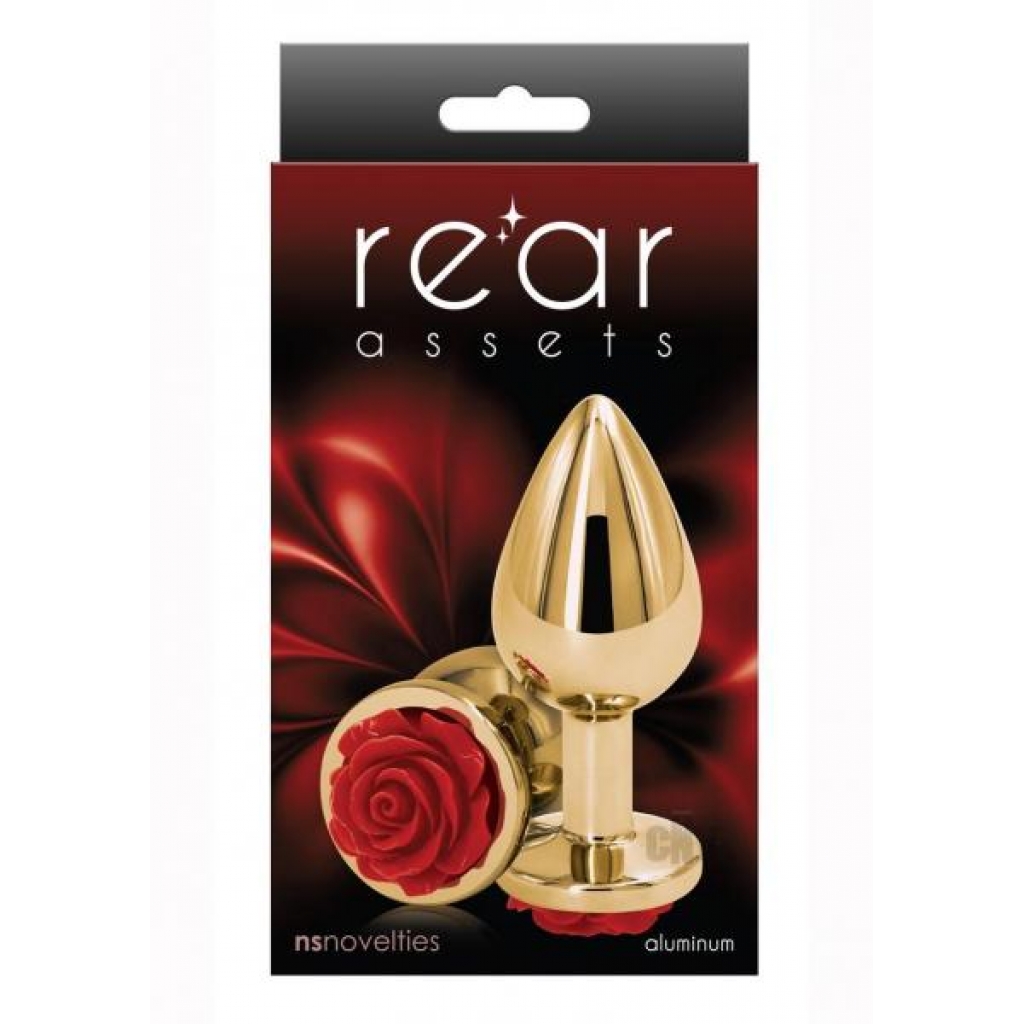 Rear Assets Rose Medium Red - Anal Plugs