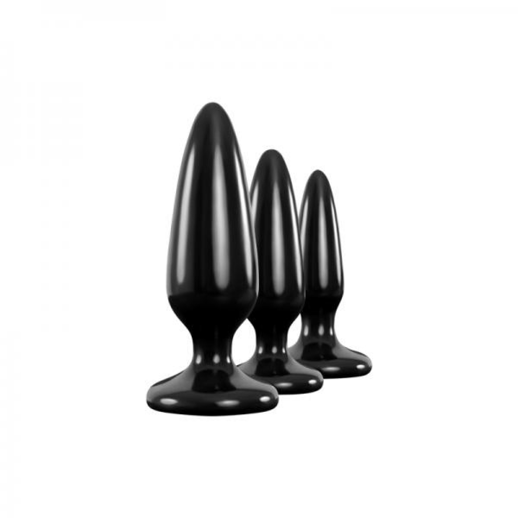 Renegade Pleasure Plug 3 Piece Trainer Kit Black - Anal Trainer Kits